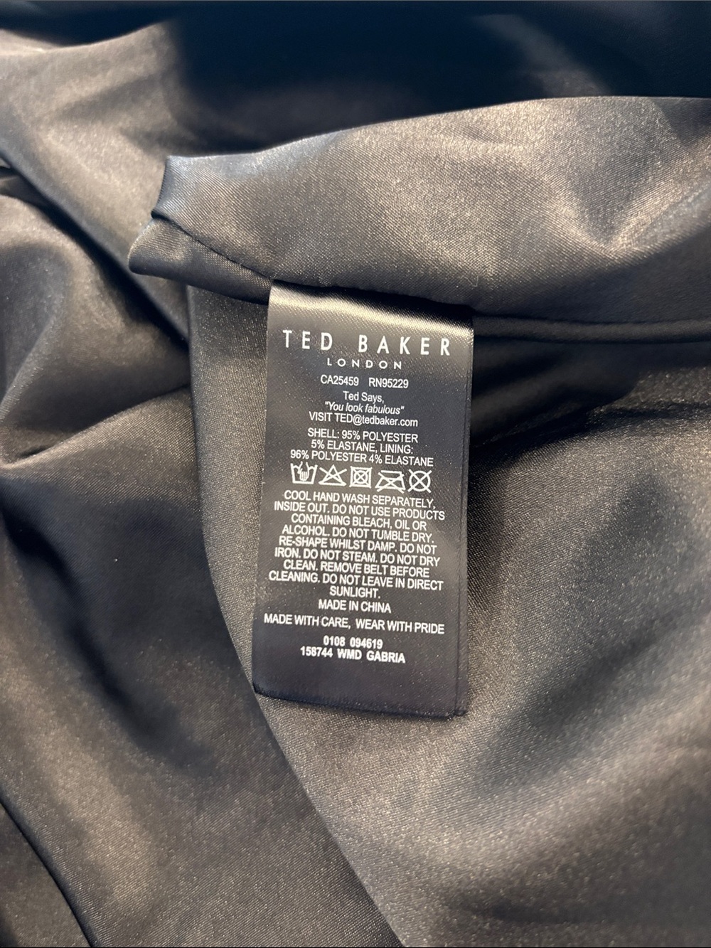 Ted Baker Gabria One Shoulder Metallic Midi Gown Size 3 or Medium Missing Belt - Picture 6 of 6